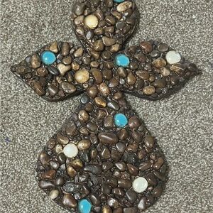 Stone Mosaic Cross Decor
